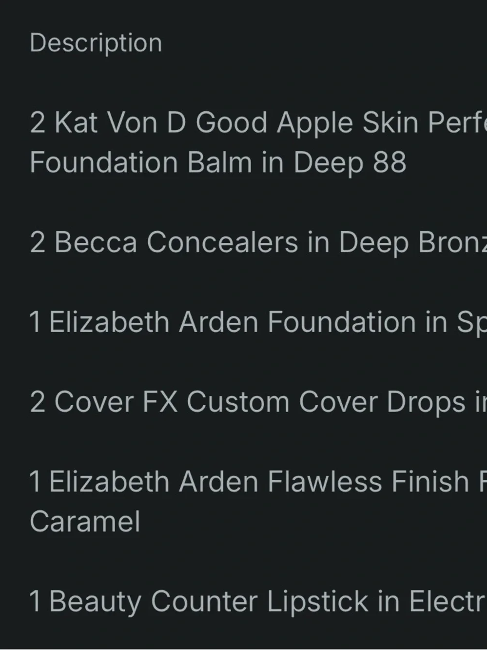 10 pc Reseller Bundle incl Cover FX, KVD, Elizabeth Arden